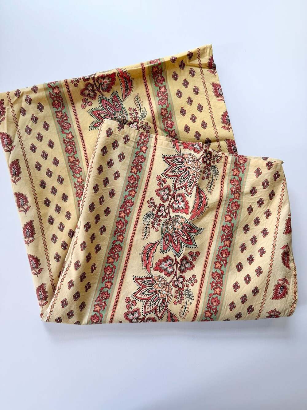 Le Cluny French Tablecloth Yellow Floral Paisley